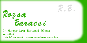 rozsa baracsi business card